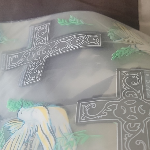 ⭐️3/$10⭐️ NEW White Dove Silver Cross Print Religious 20pk Clear Party Gift Bags - Picture 9 of 9